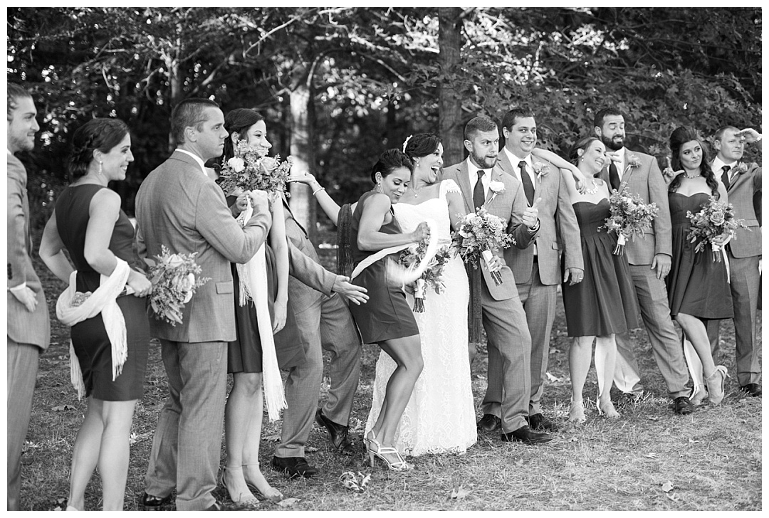 goofy bridal party photo