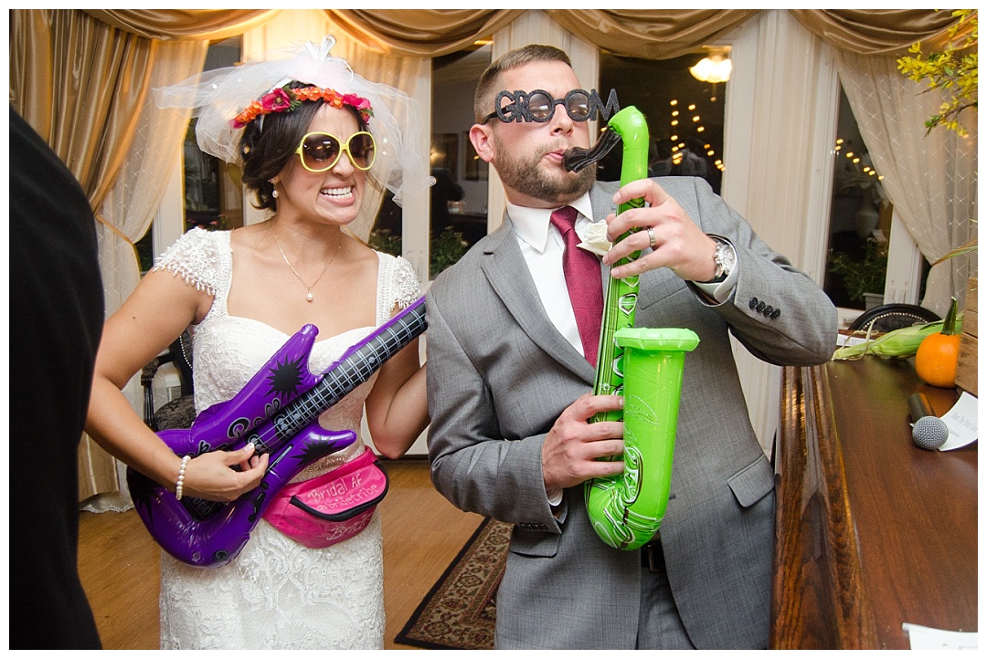 fun bride and groom