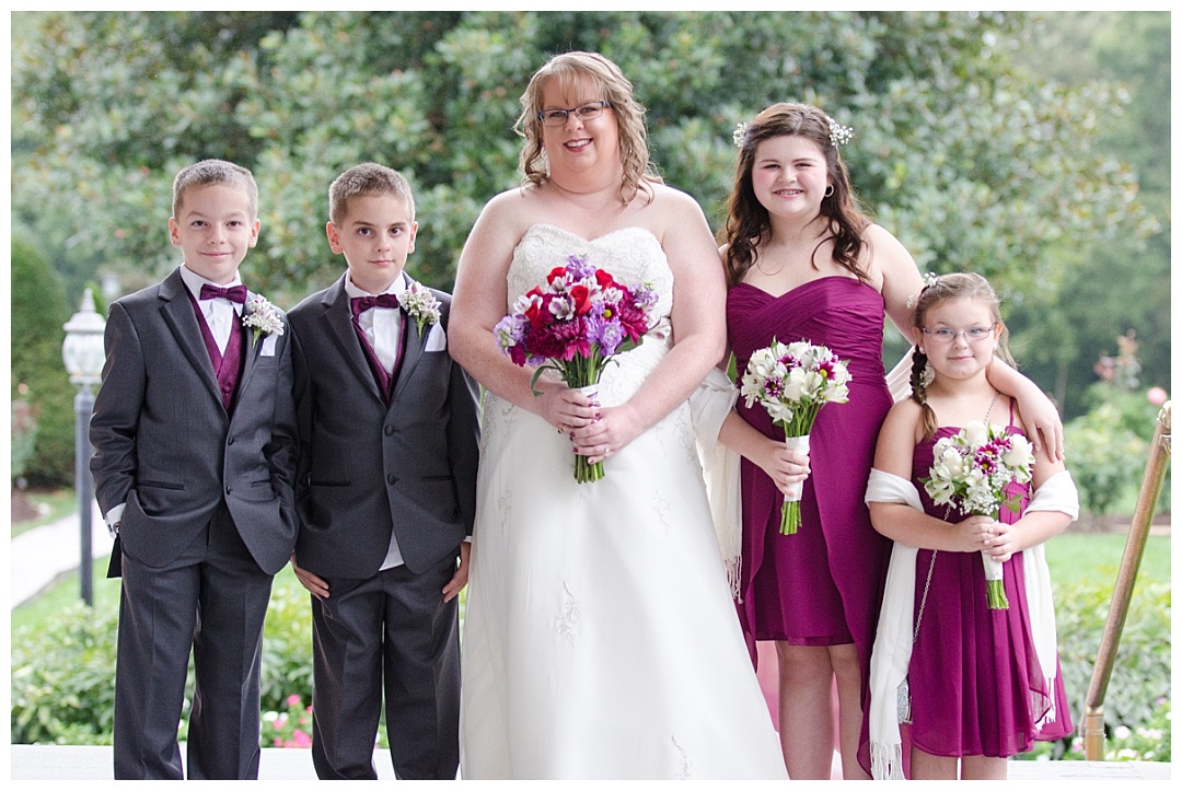 bride and her children
