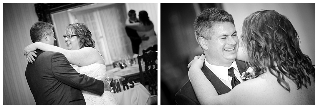 bride and groom first dance