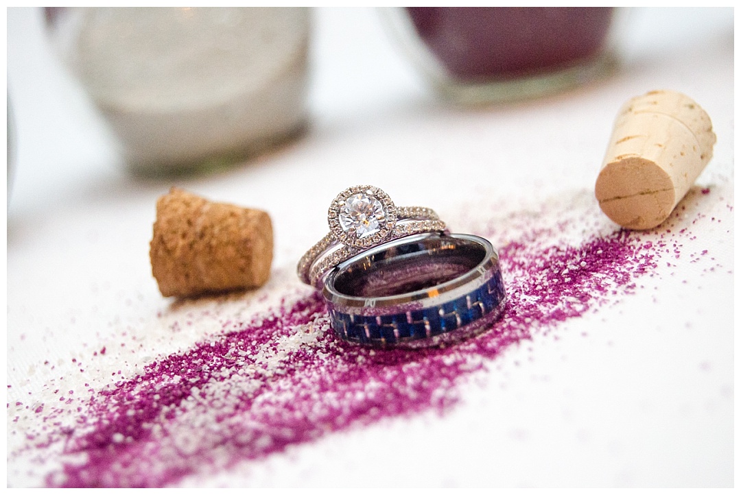 wedding bands in unity sand