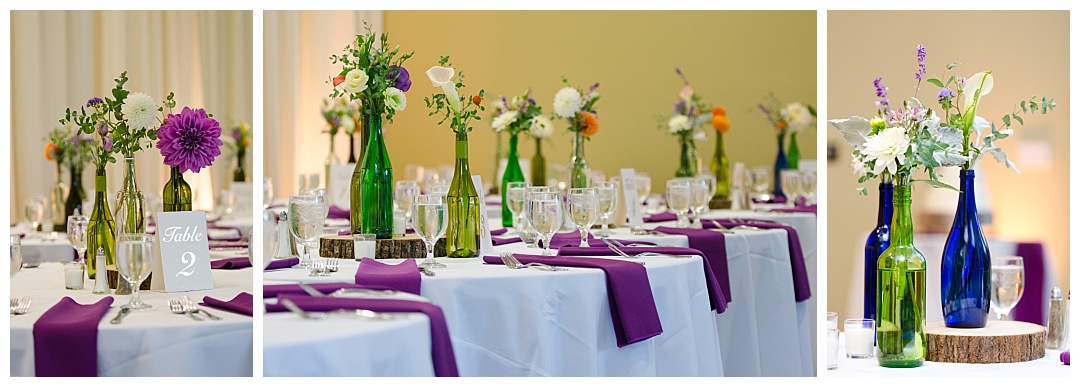 Cylburn Arboretum wedding reception colorful details