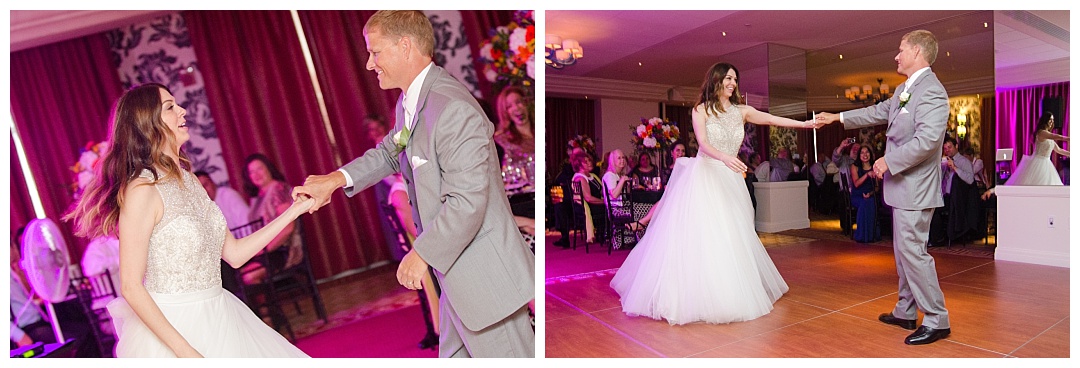 bride and groom first dance