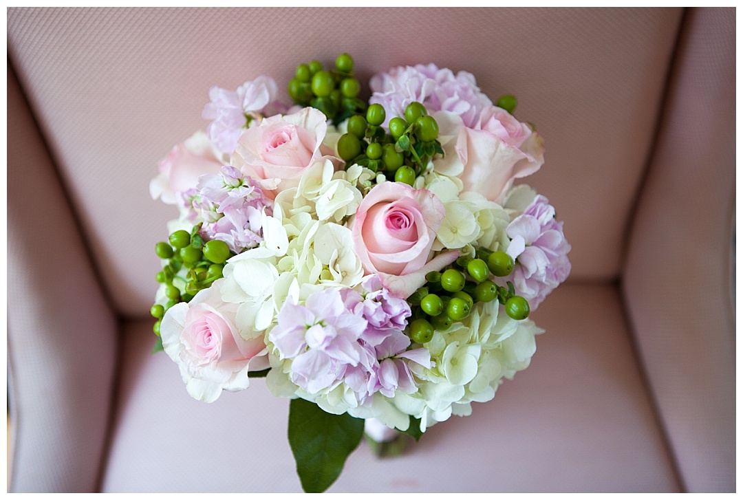 pink purple white wedding bouquet