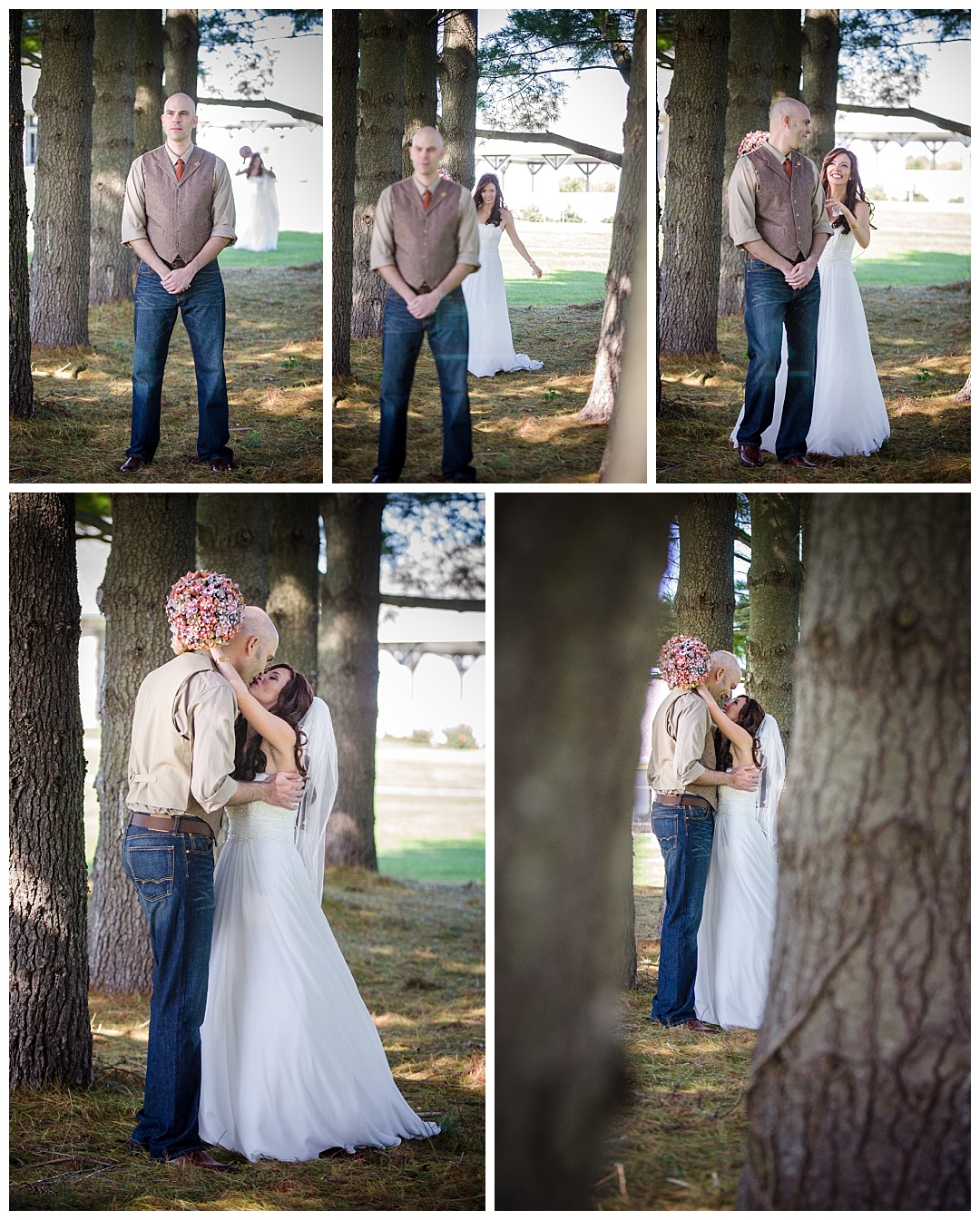 Piney Branch Golf Club wedding bride groom first look