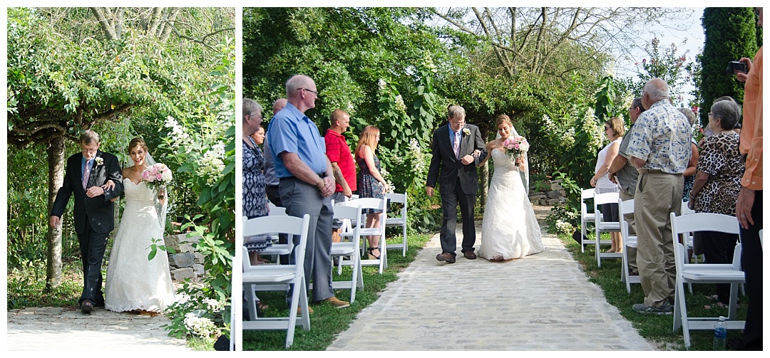 bride walking down aisle