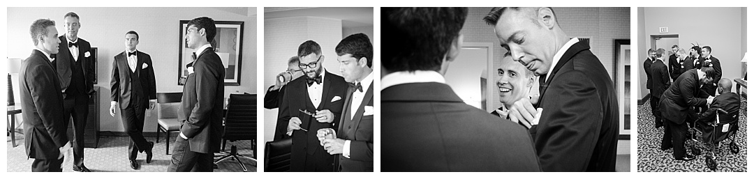 groomsmen getting ready